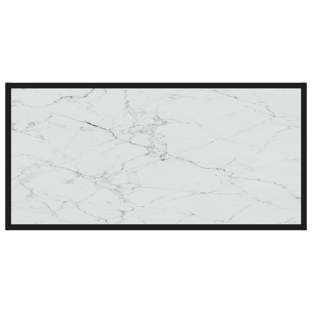 vidaXL sofabord 100x50x35 cm hærdet glas hvid