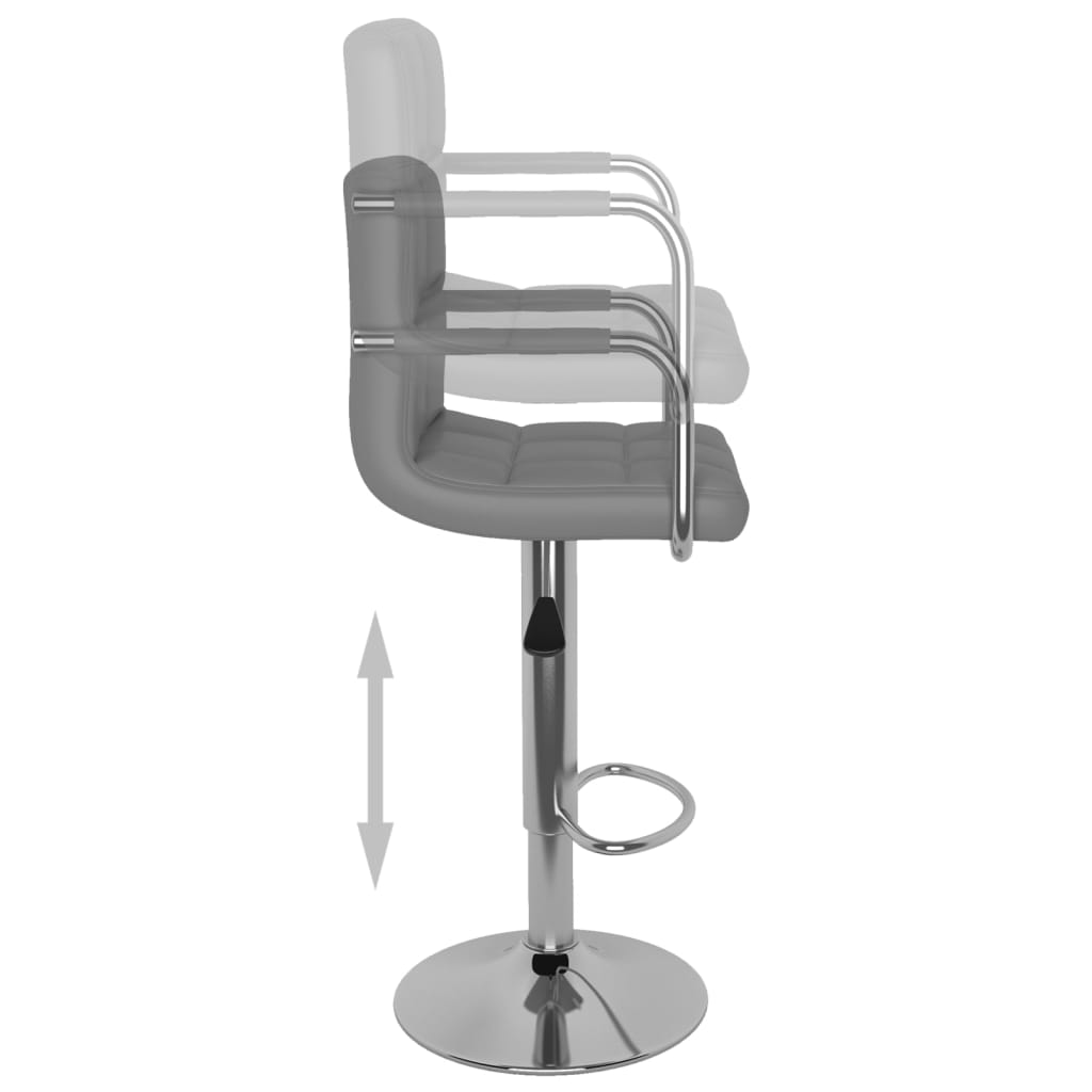 vidaXL barstole 2 stk. kunstlæder grå