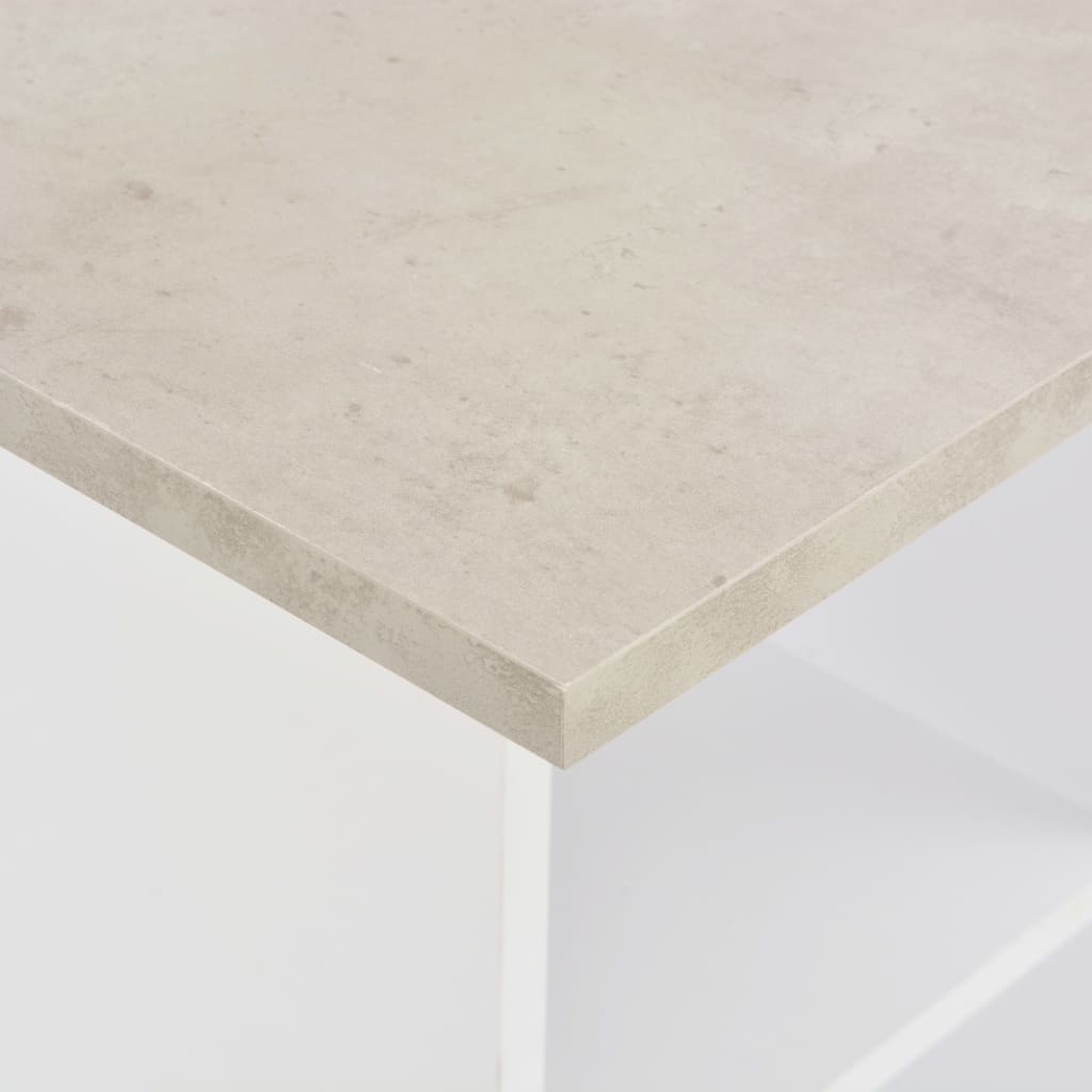 vidaXL barbord 60x60x110 cm hvid og betonfarvet