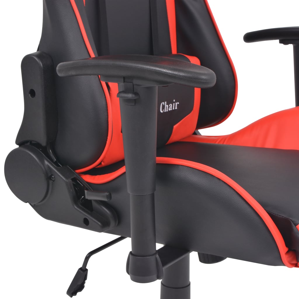 vidaXL racer-kontorstol med lænefunktion i rødt kunstlæder