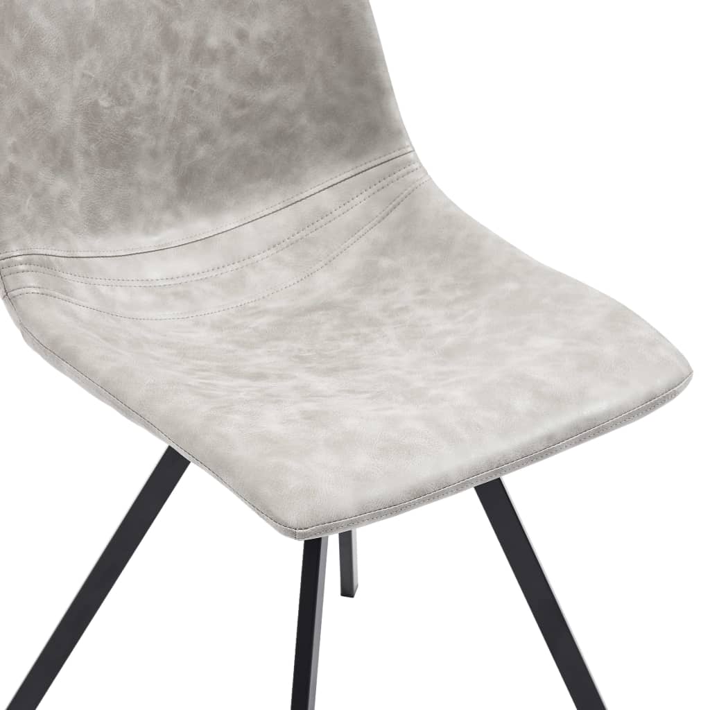 vidaXL spisebordsstole 6 stk. kunstlæder grå