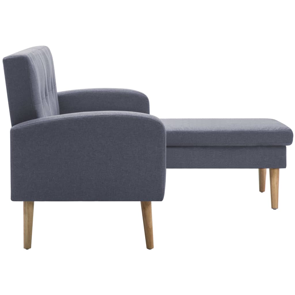 vidaXL L-formet sofa i stofbetræk 186 x 136 x 79 cm lysegrå