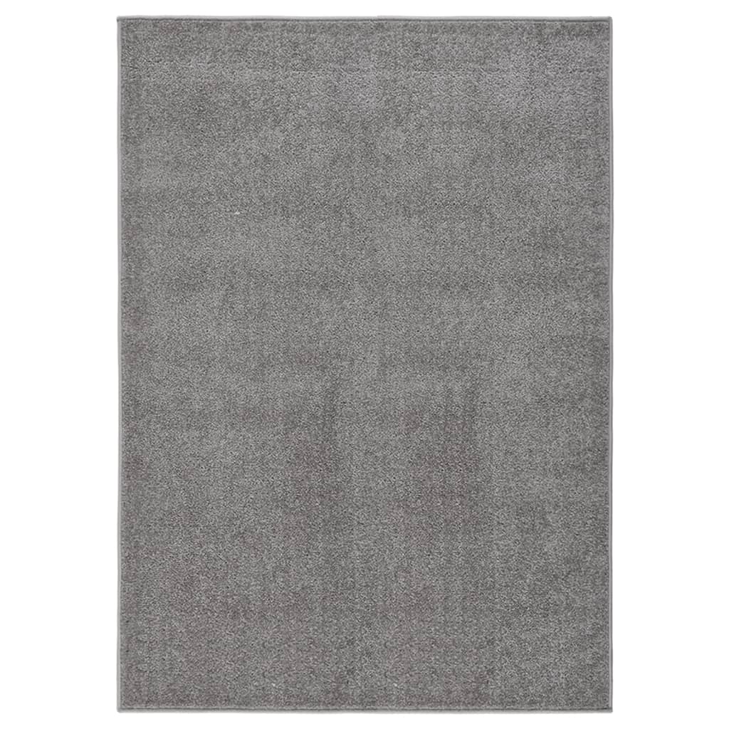 vidaXL gulvtæppe 240x340 cm kort luv grå
