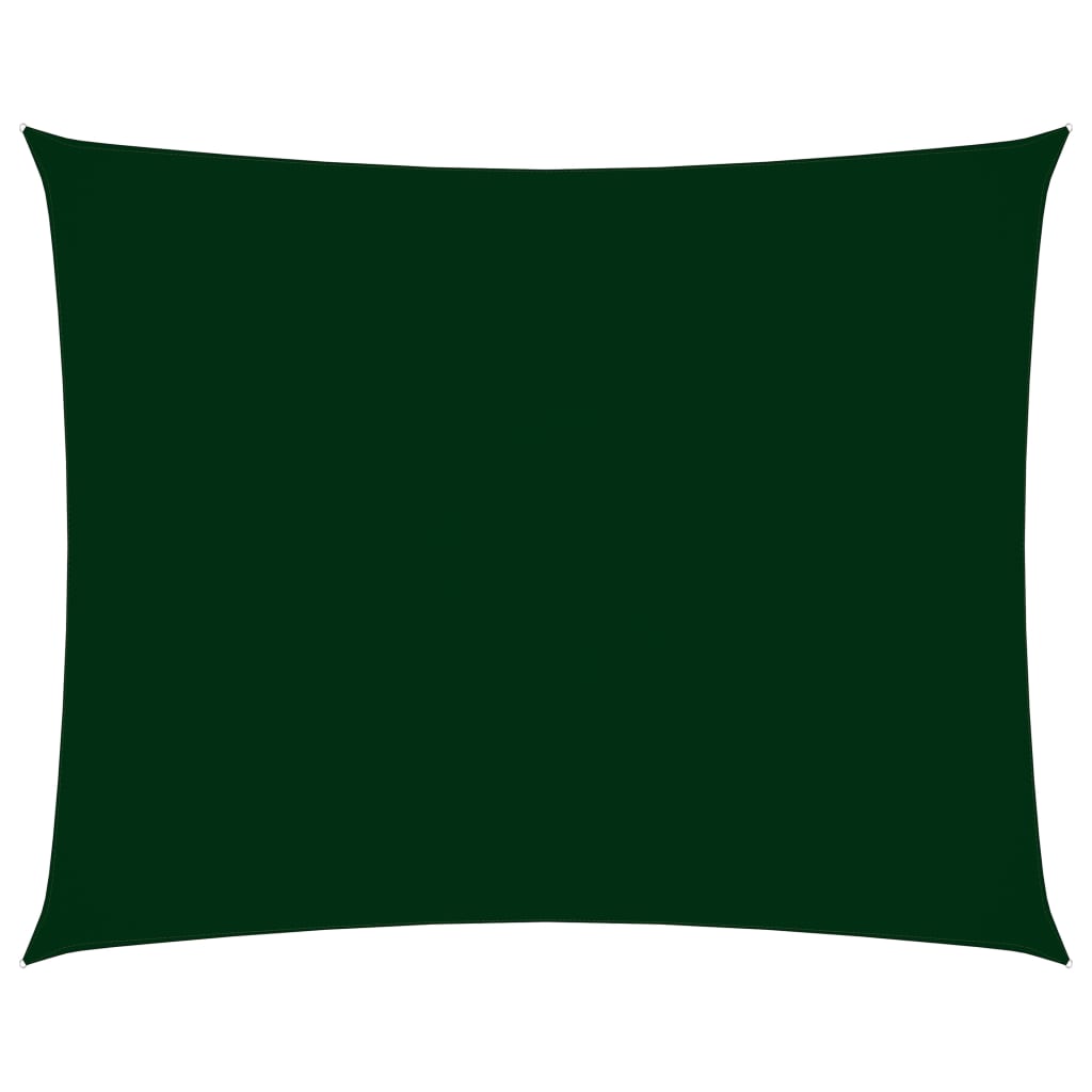 vidaXL solsejl 3,5x4,5 m rektangulær oxfordstof mørkegrøn