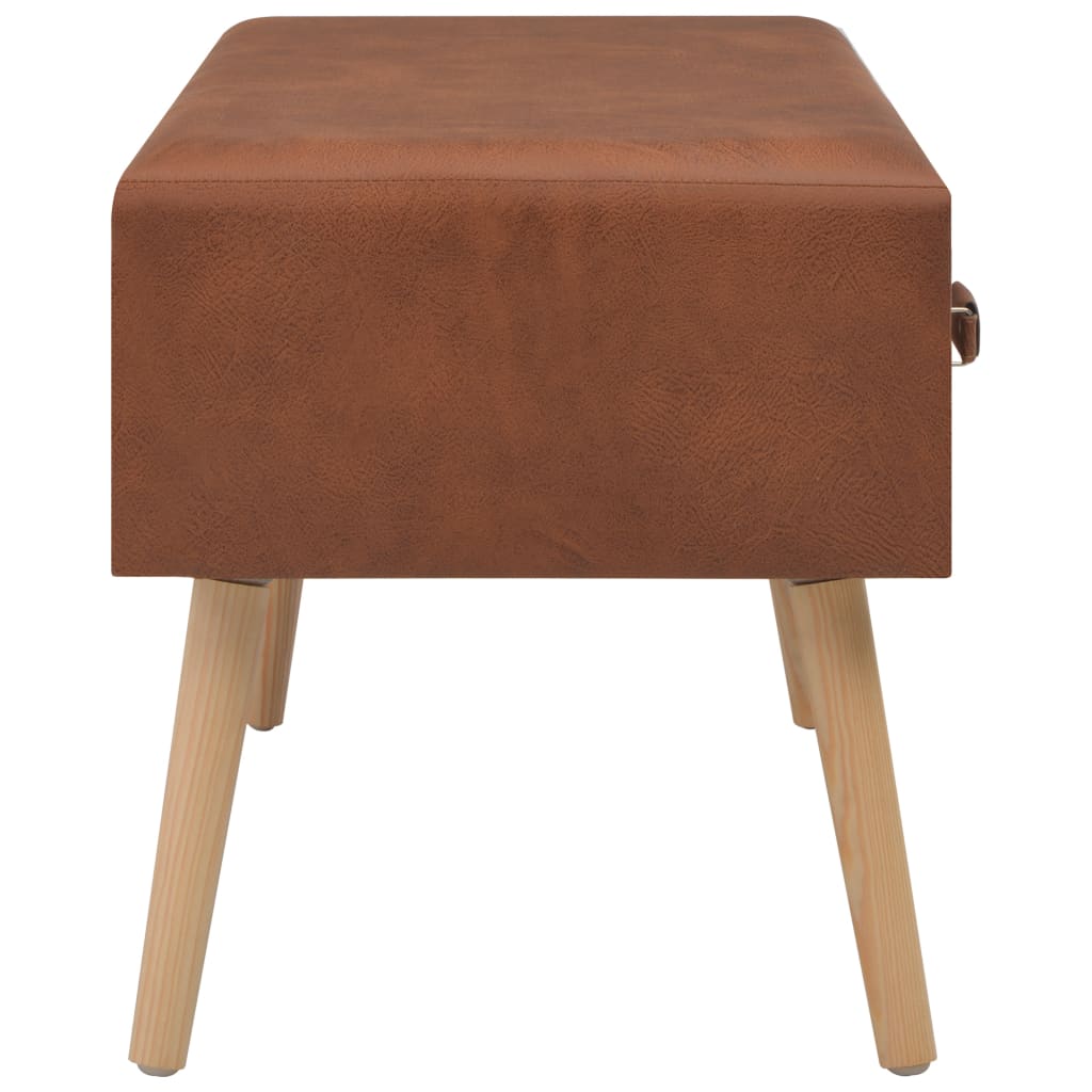 vidaXL sofabord brun 80 x 40 x 46 cm kunstlæder