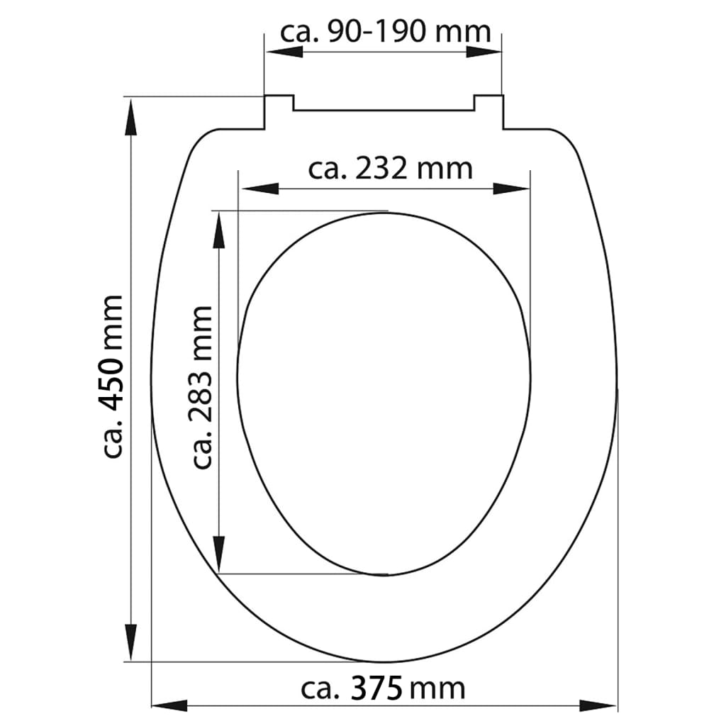 SCHÜTTE toiletsæde CARRIBEAN m. soft-close og tryk duroplast