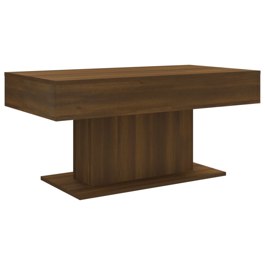 vidaXL sofabord 96x50x45 cm konstrueret træ brun egetræsfarve