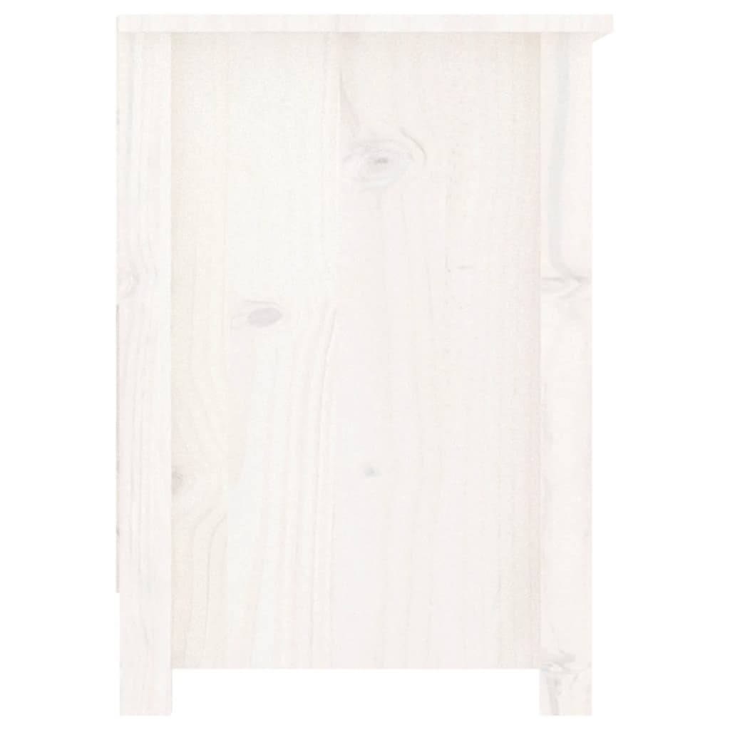 vidaXL tv-bord 103x36,5x52 cm massivt fyrretræ hvid