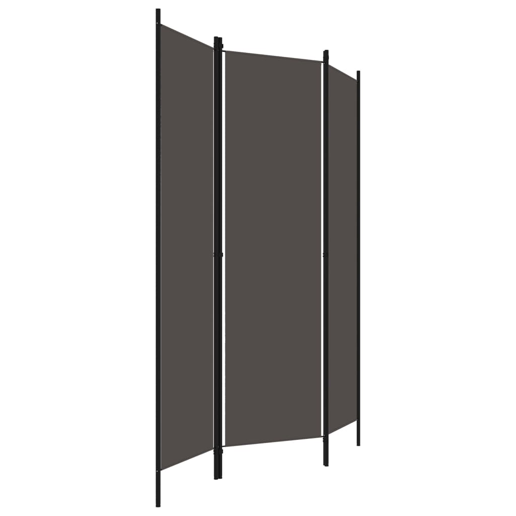 vidaXL 3-panels rumdeler 150 x 180 cm antracitgrå