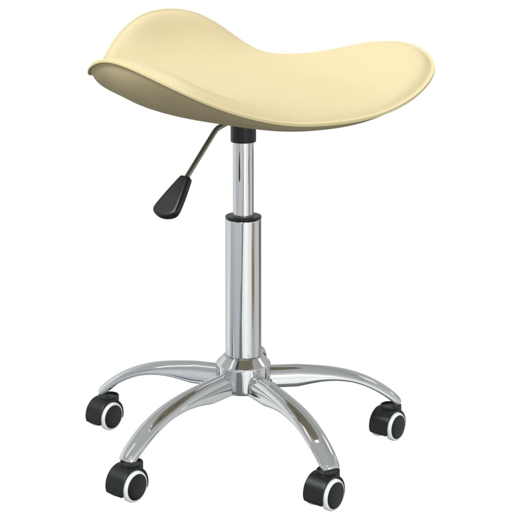 vidaXL drejelige spisebordsstole 2 stk. kunstlæder cremefarvet