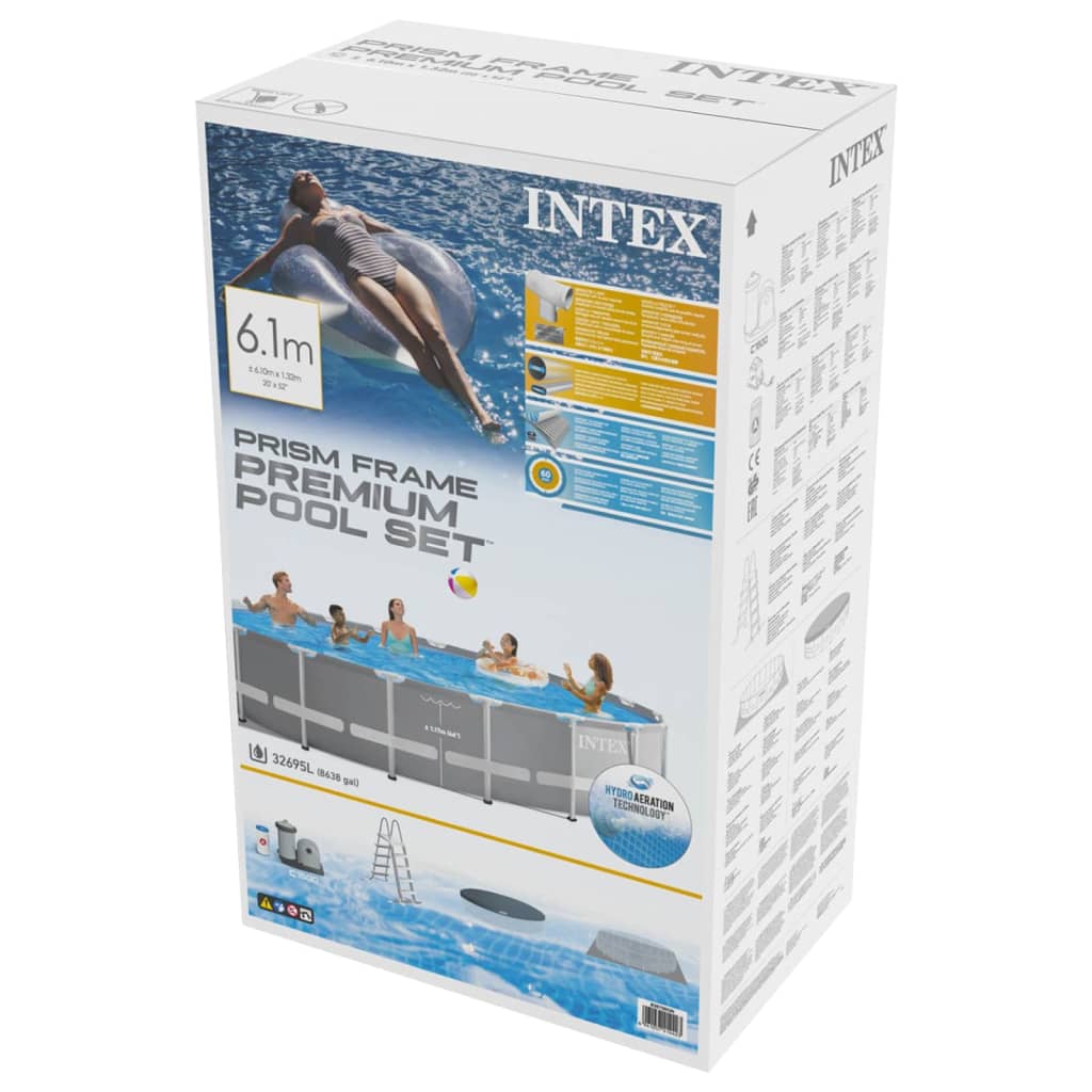 Intex Prism Frame swimmingpoolsæt 610 x 132 cm 26756GN