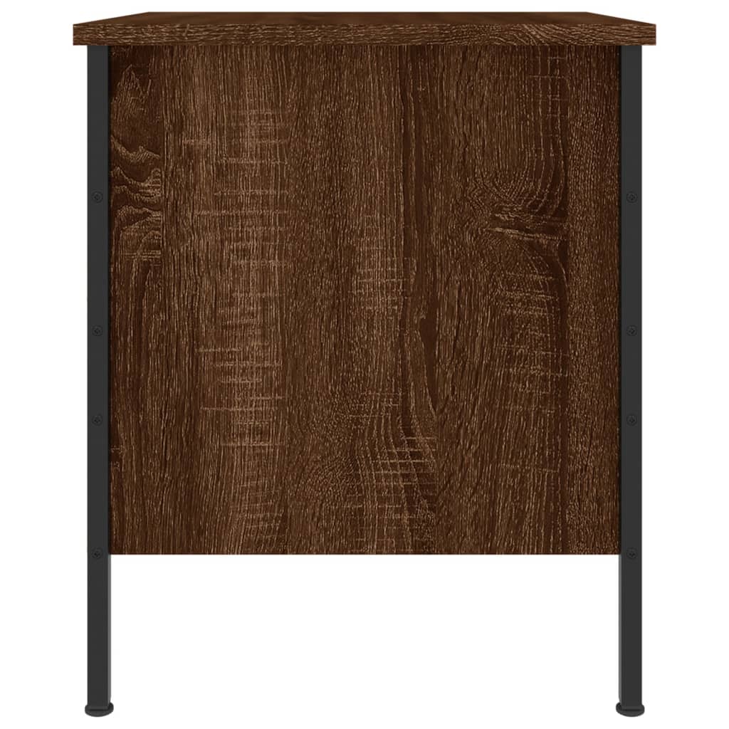 vidaXL sengebord 40x42x50 cm konstrueret træ brun egetræsfarve