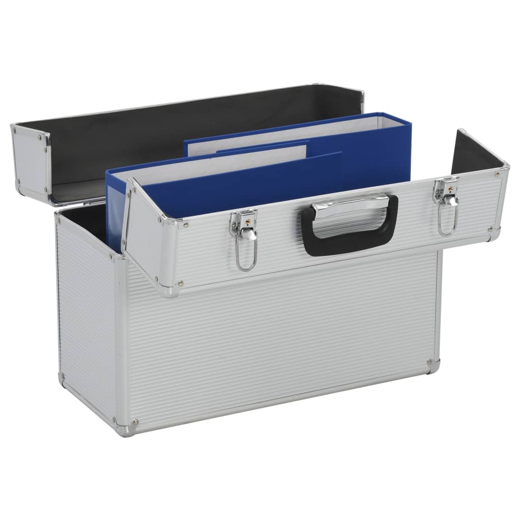 vidaXL værktøjskasse 47 x 36 x 20 cm sølvfarvet aluminium