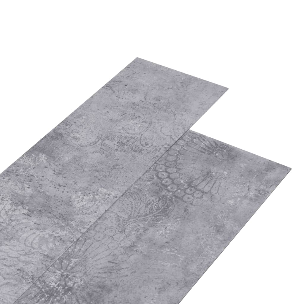 vidaXL selvhæftende PVC-gulvplanker 5,21 m² 2 mm cementgrå