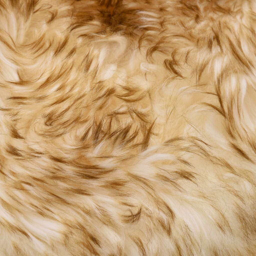 vidaXL stolehynder 2 stk. 40 x 40 cm ægte fåreskind melange-brun