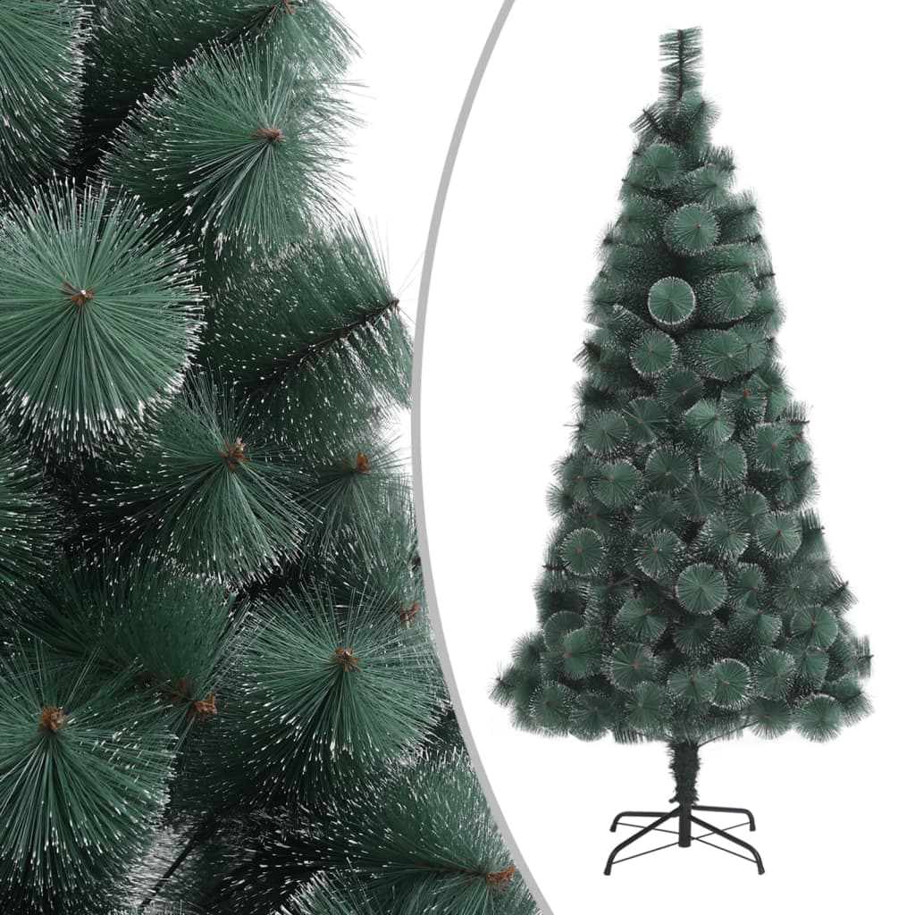 vidaXL kunstigt juletræ med lys 150 cm PVC og PE grøn
