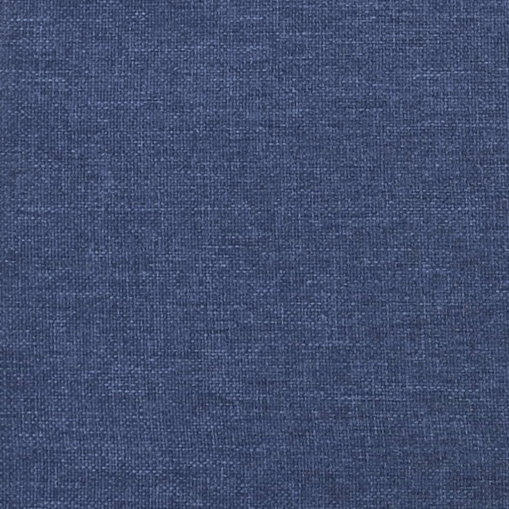 vidaXL kontinentalseng med madras 120x190 cm stof blå
