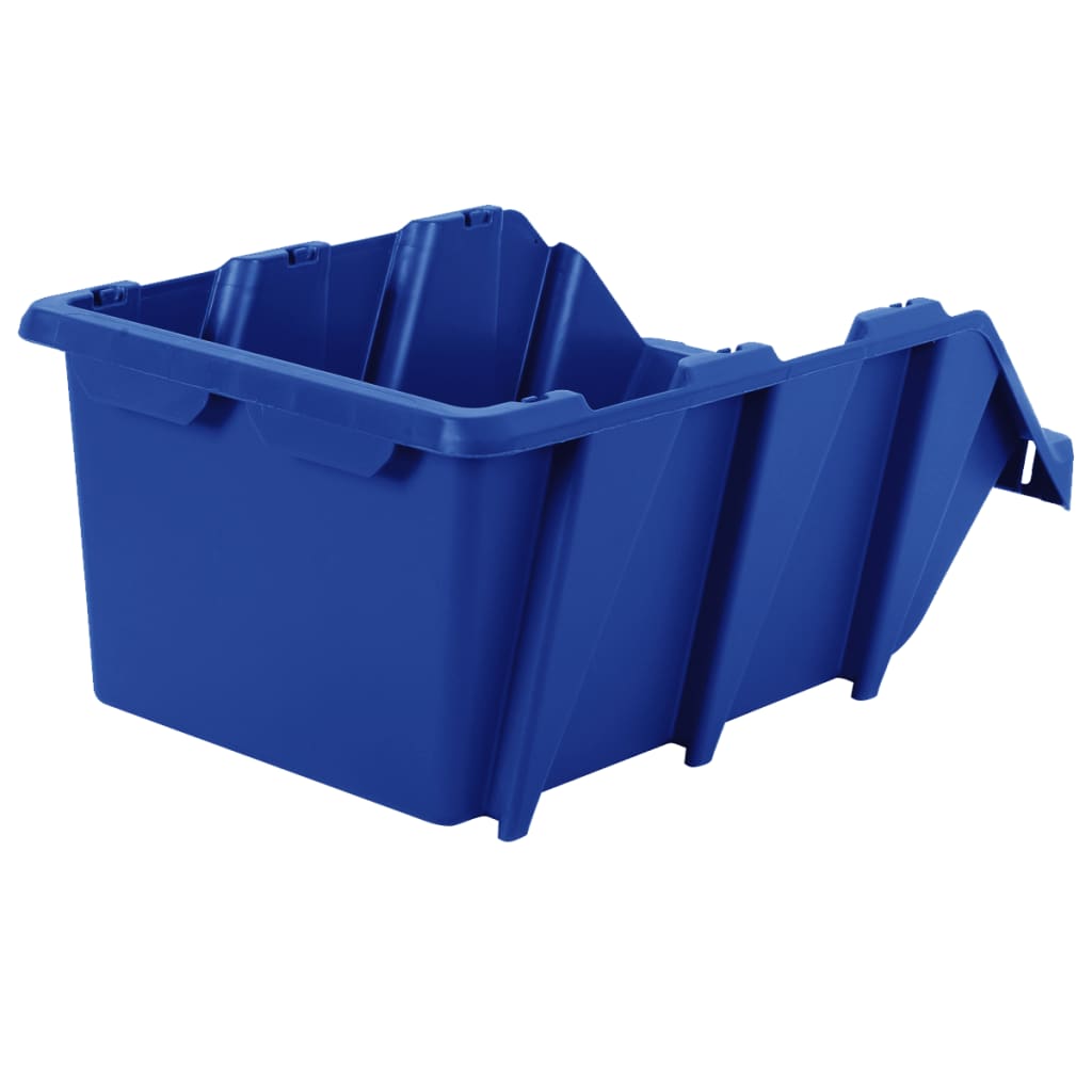 vidaXL stabelbare opbevaringskasser 35 stk. 218 x 360 x 156 mm blå