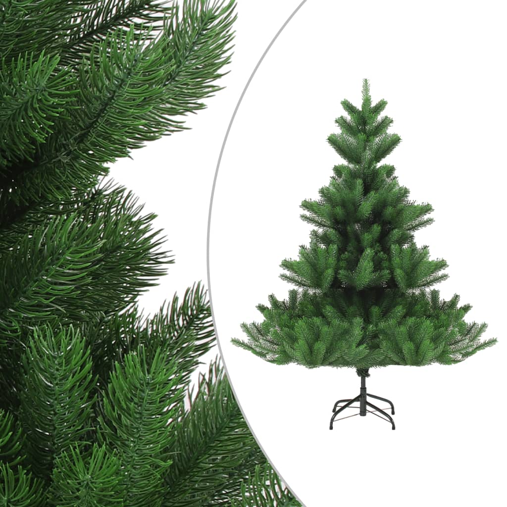 vidaXL kunstigt juletræ med lys nordmannsgran 240 cm grøn
