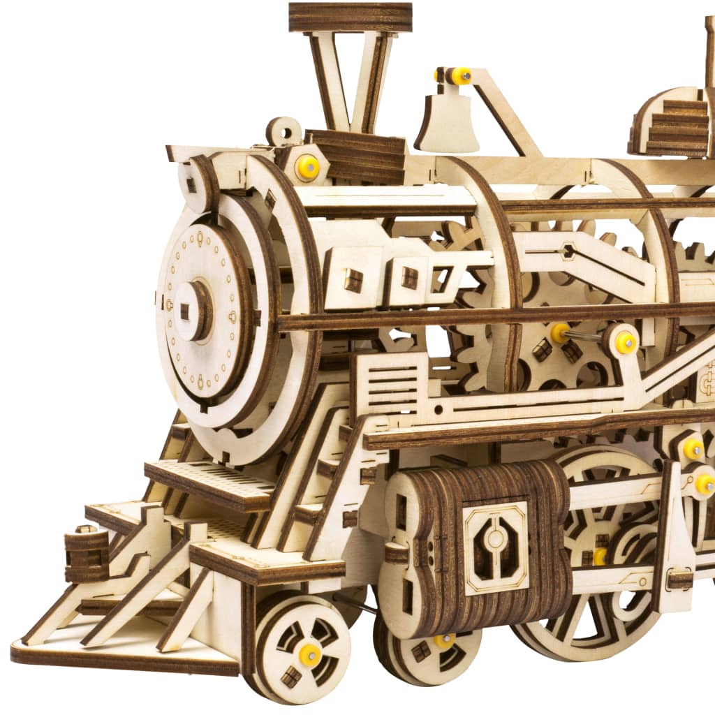 Robotime mekanisk trætog Locomotive