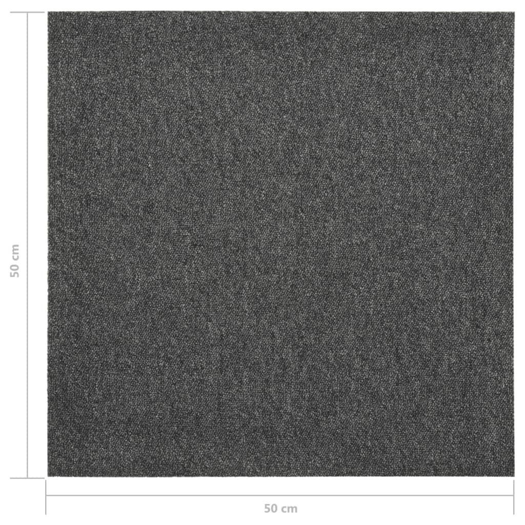 vidaXL tæppefliser 20 stk. 5 m² 50x50 cm antracitgrå