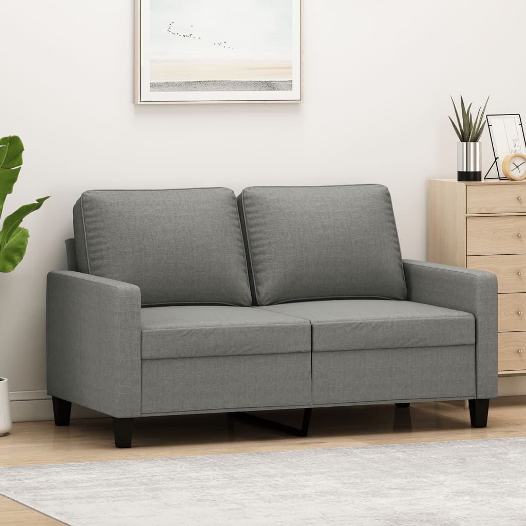 vidaXL 2-personers sofa 120 cm stof mørkegrå