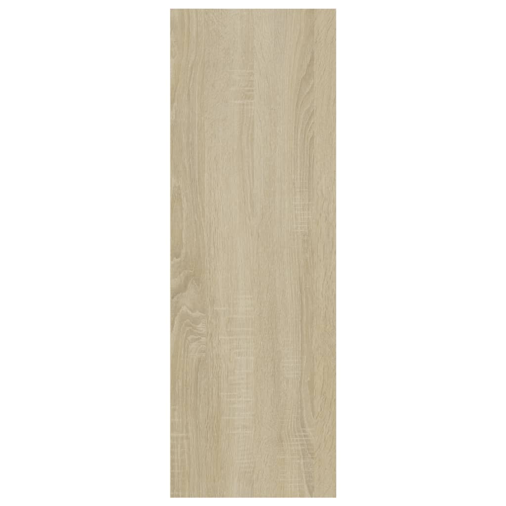 vidaXL bogreol/skænk 66x30x98 cm konstrueret træ hvid og sonoma-eg