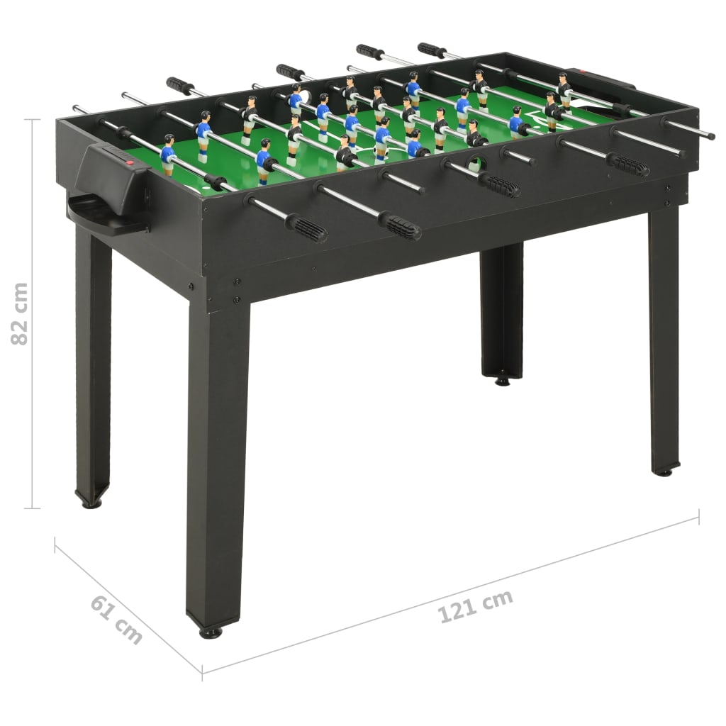 vidaXL 15-i-1 multi-spillebord 121 x 61 x 82 cm sort