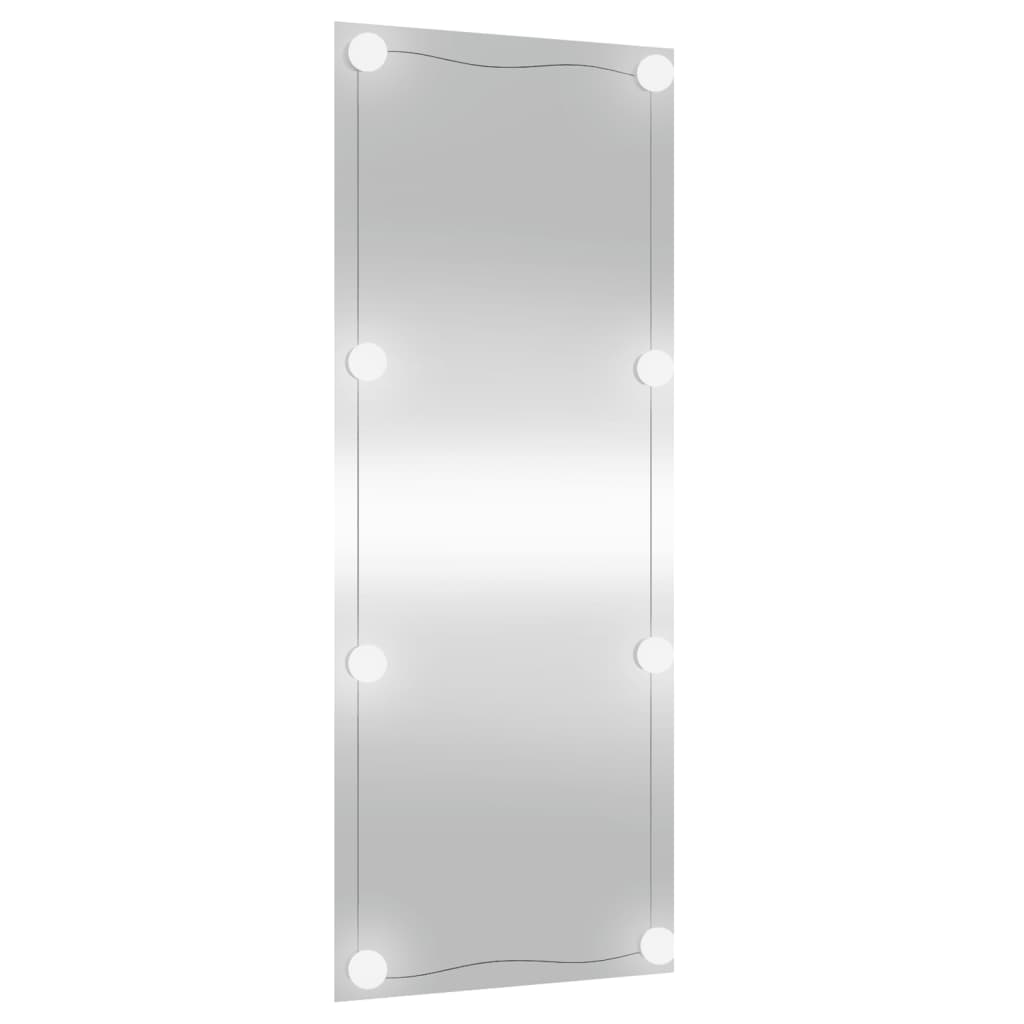 vidaXL vægspejl med LED-lys 40x100 cm rektangel glas