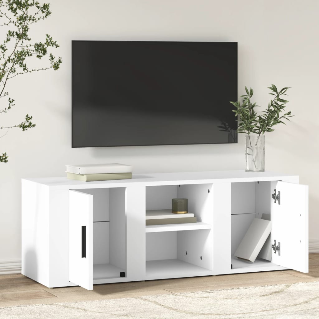 vidaXL tv-bord 100x31,5x35 cm konstrueret træ hvid