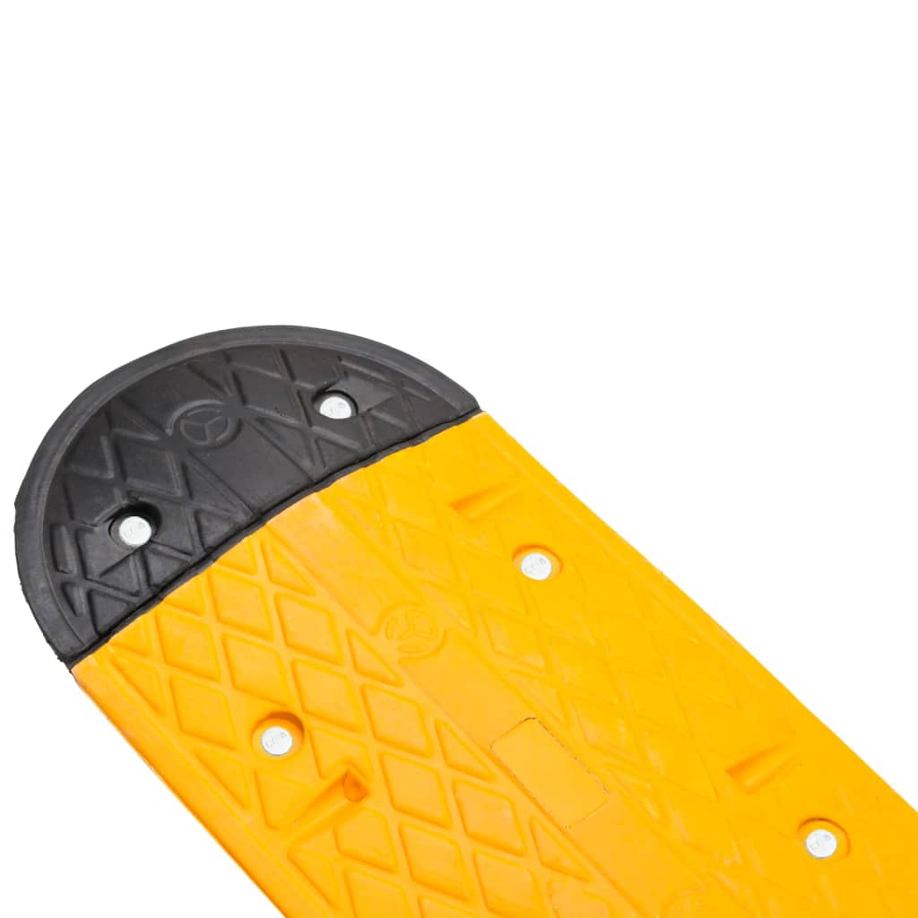 vidaXL vejbump 129x32,5x4 cm gummi gul og sort