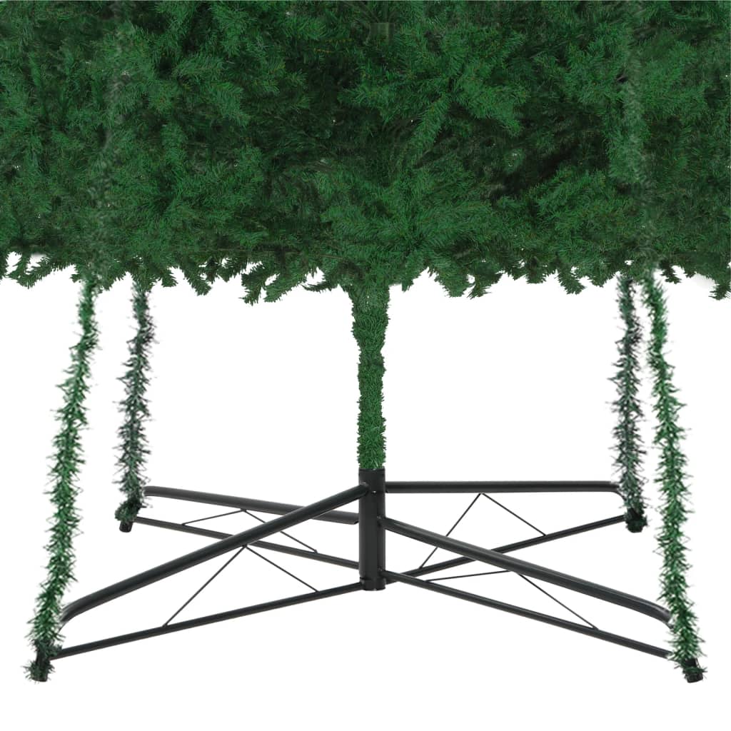 vidaXL kunstigt juletræ med juletræsfod 500 cm grøn