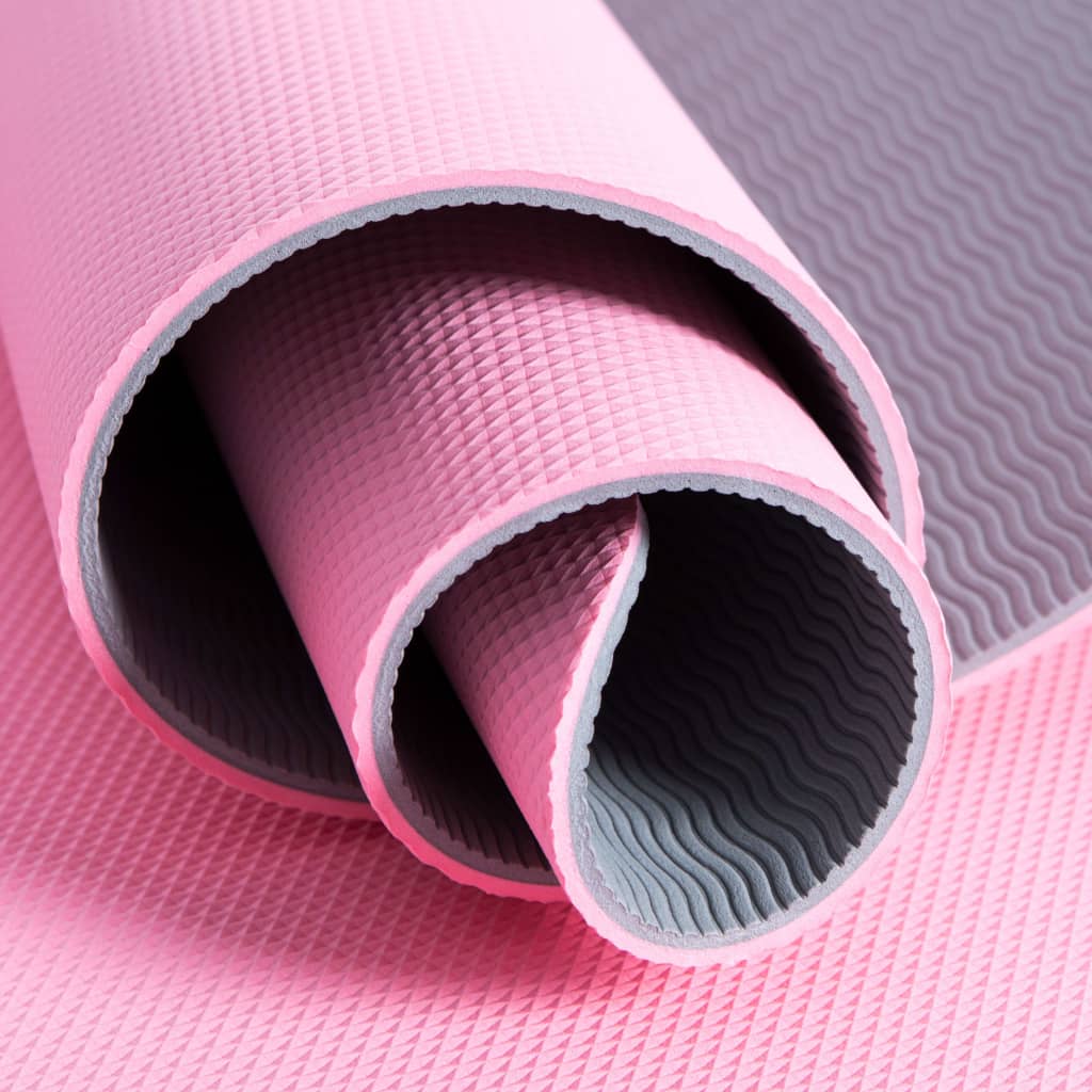 Pure2Improve yogamåtte 173 x 58 x 0,6 cm pink og grå