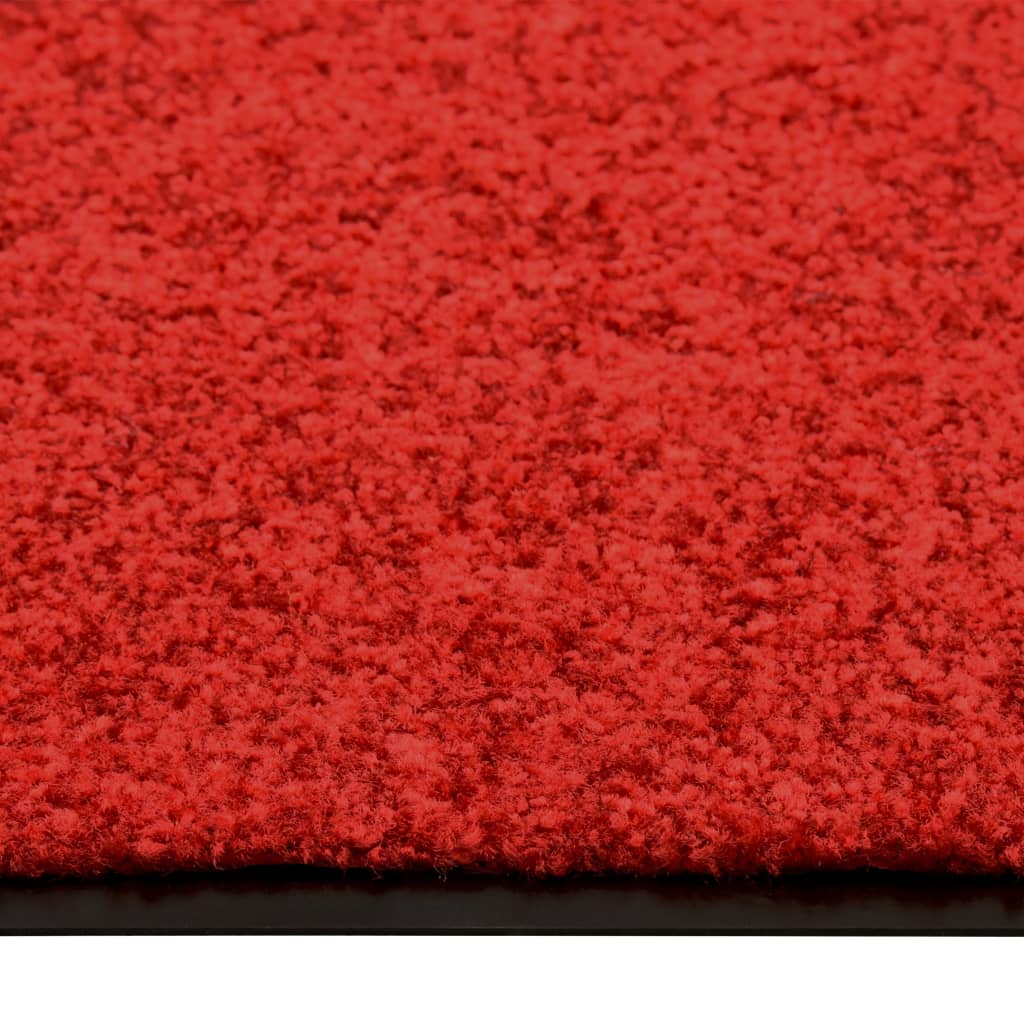 vidaXL vaskbar dørmåtte 90x120 cm rød