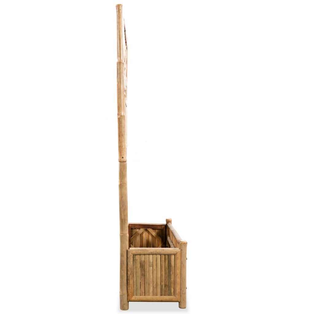 vidaXL forhøjet plantekasse til haven med espalier 70 cm bambus