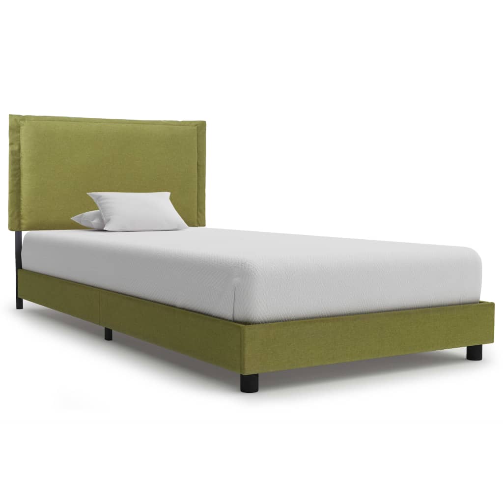 vidaXL sengestel 90 x 200 cm stof grøn