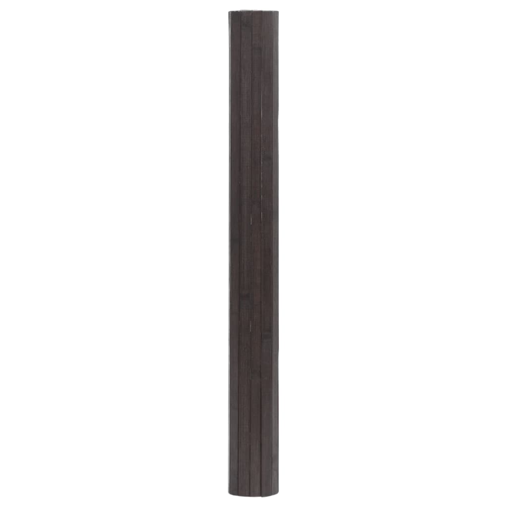 vidaXL gulvtæppe 100x200 cm rektangulær bambus mørkebrun