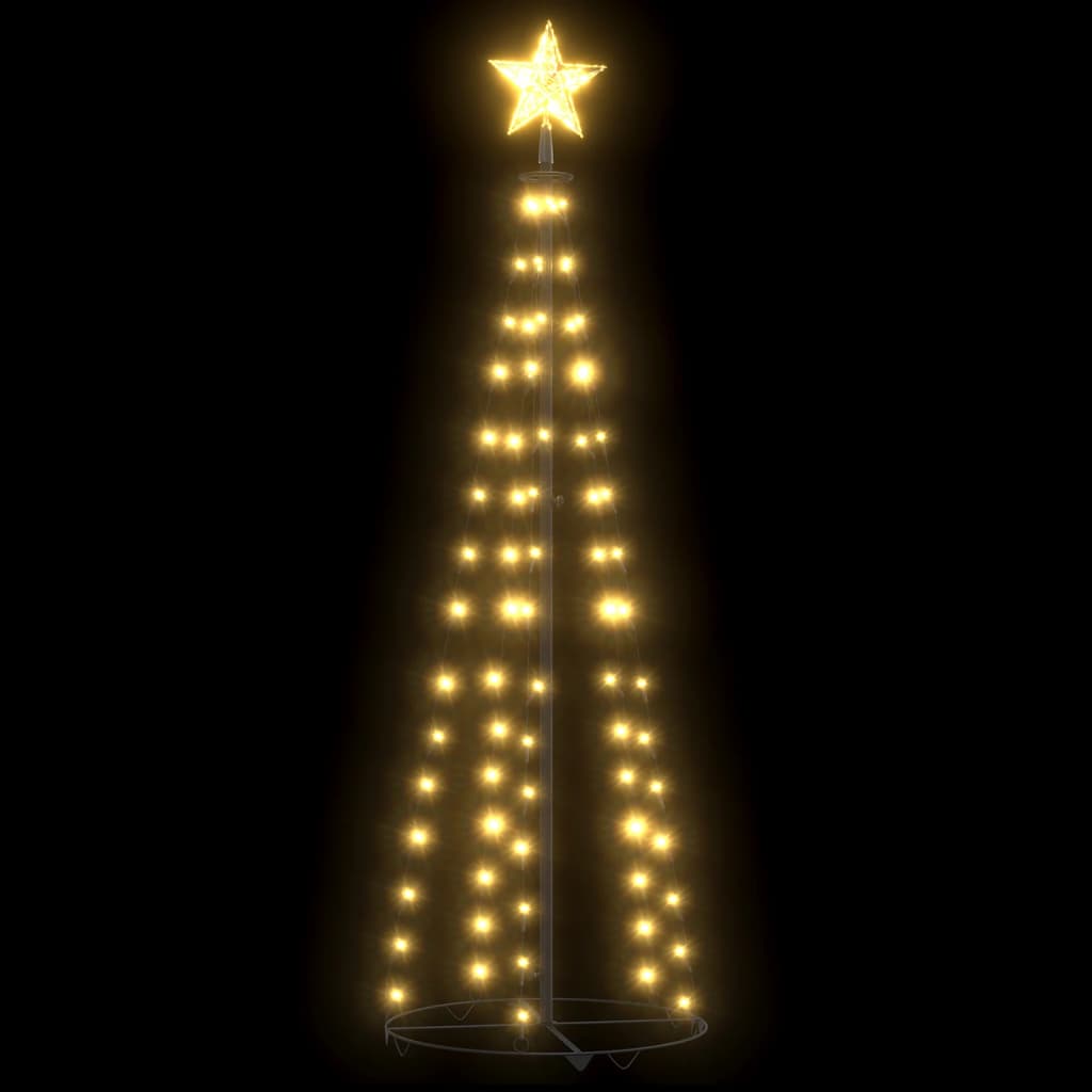 vidaXL kegleformet juletræ 84 LED'er 50x150 cm varmt hvidt lys