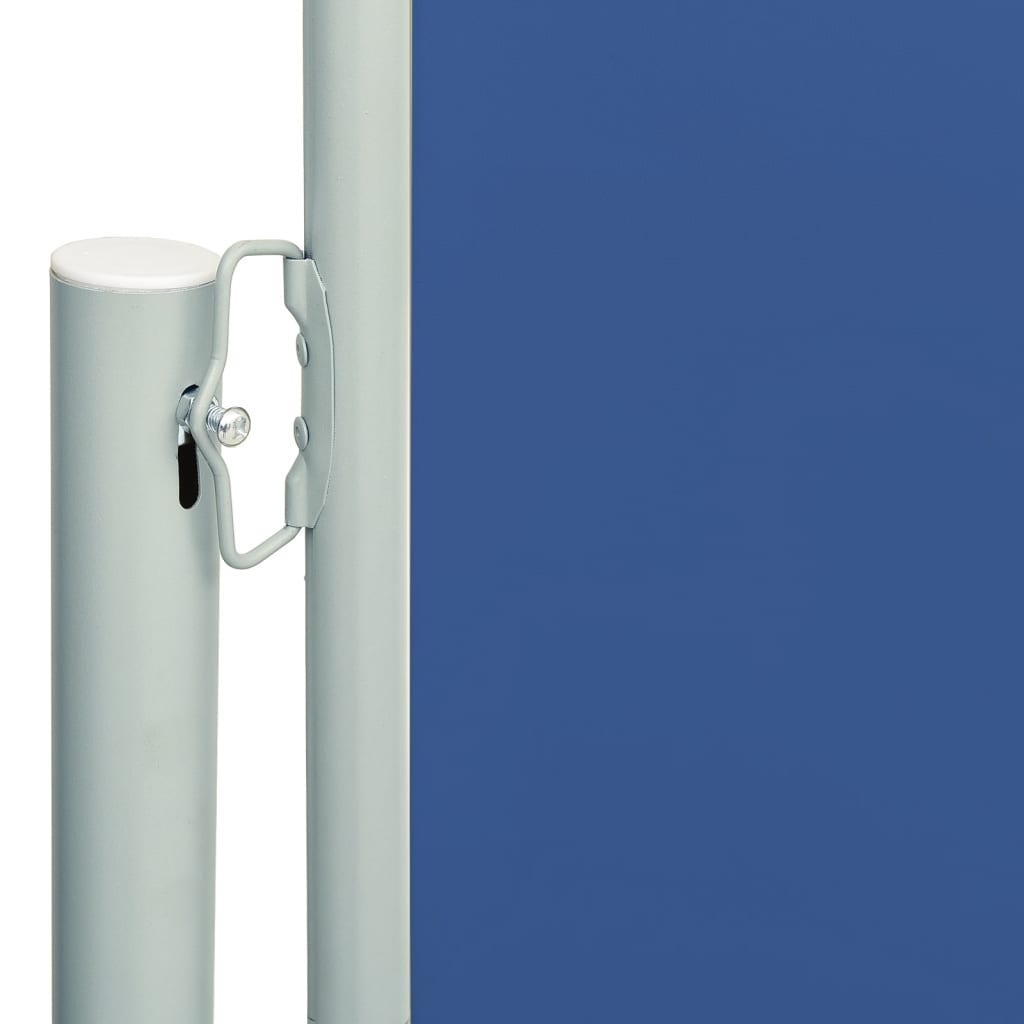vidaXL sammenrullelig sidemarkise til terrassen 117x600 cm blå