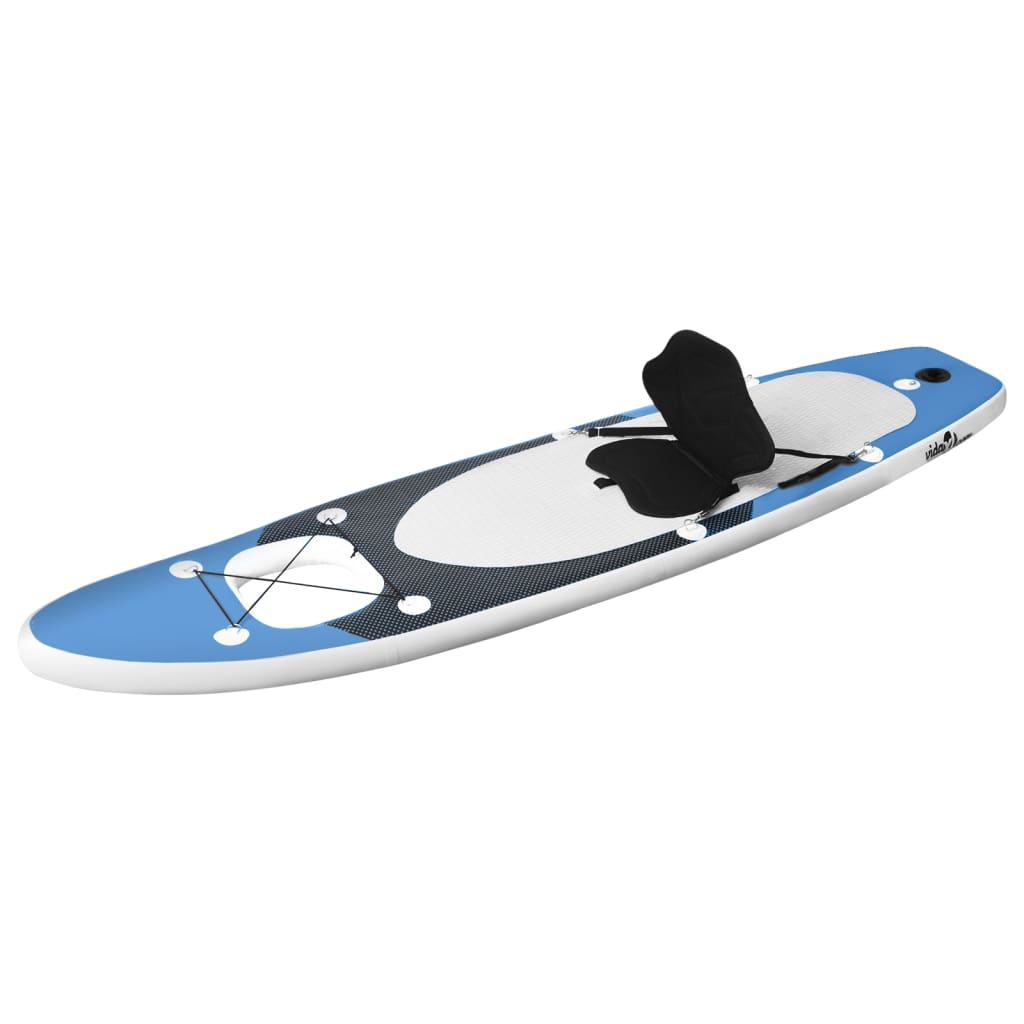 vidaXL oppusteligt paddleboardsæt 360x81x10 cm havblå