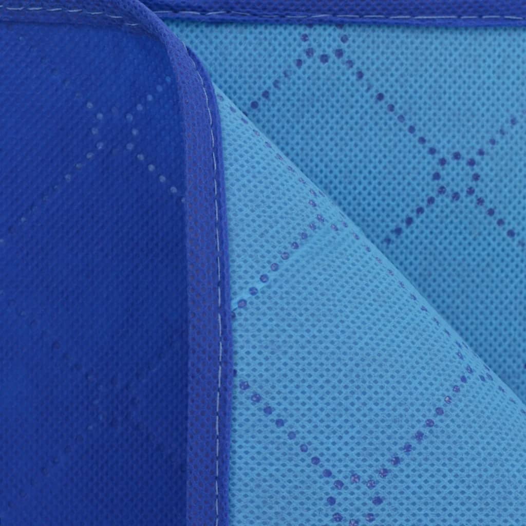 vidaXL picnictæppe blå og lyseblå 150x200 cm