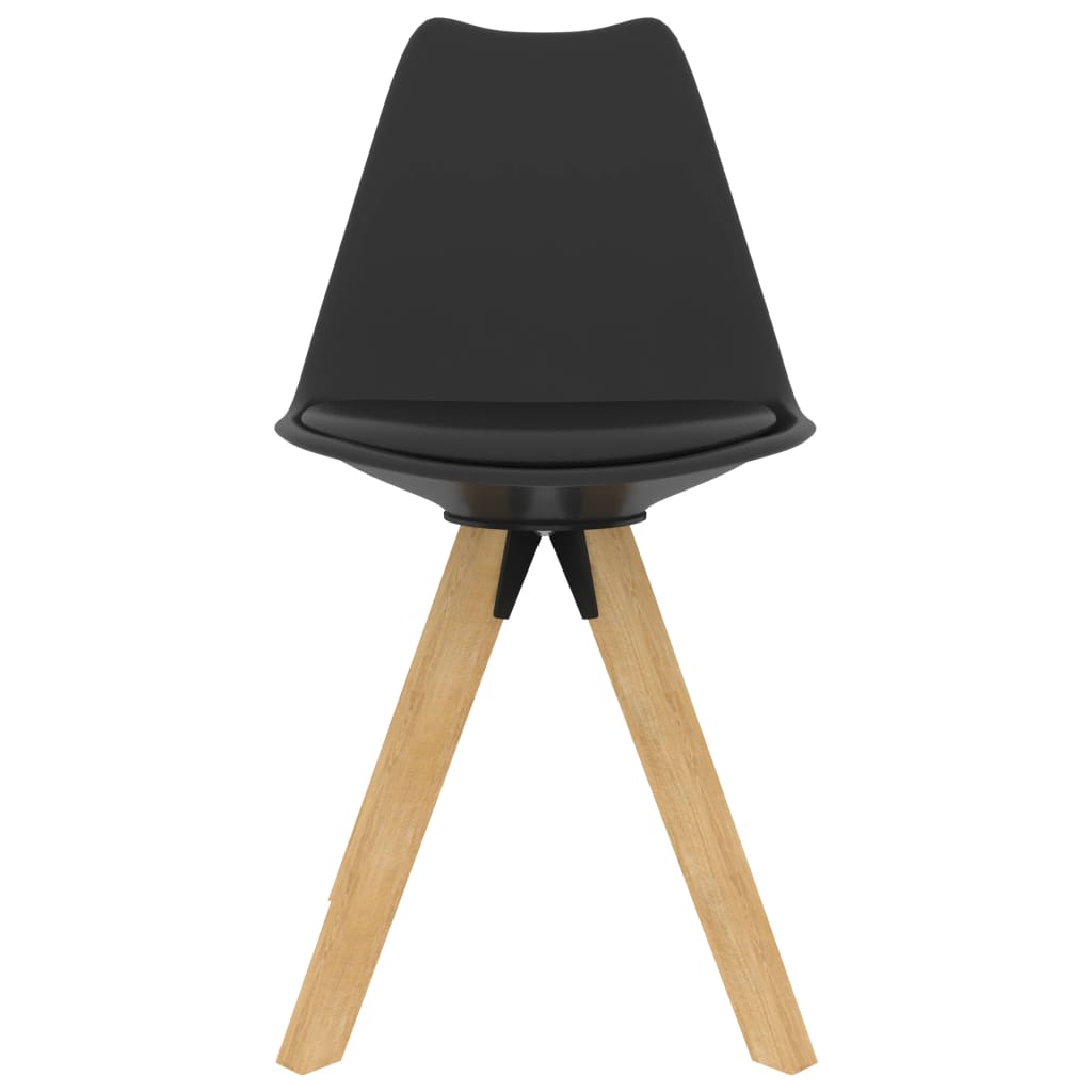 vidaXL spisebordsstole 4 stk. PP og massivt bøgetræ sort