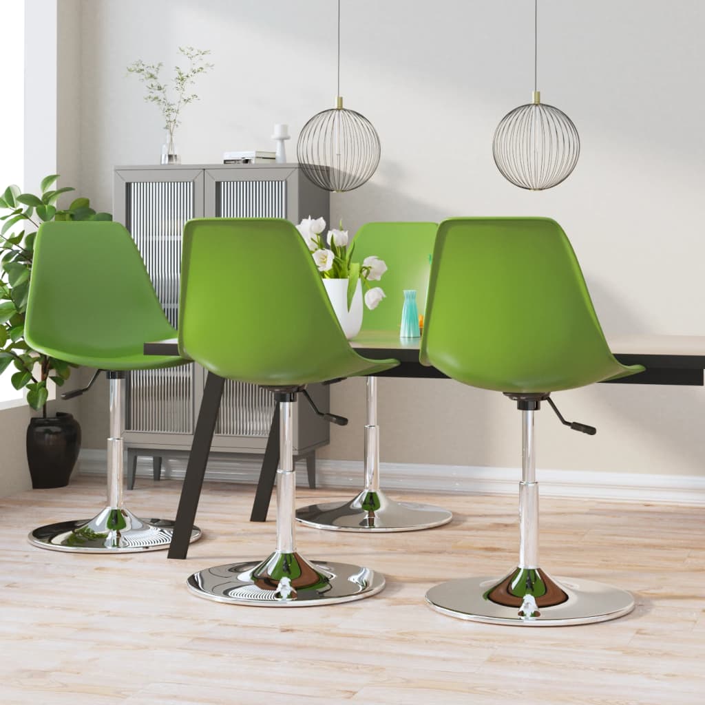 vidaXL drejelige spisebordsstole 4 stk. PP grøn