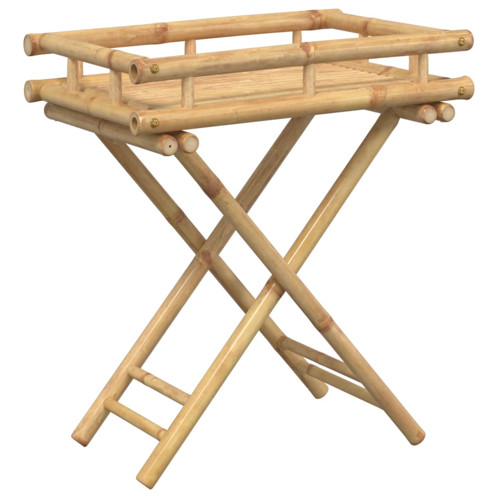 vidaXL foldbart bakkebord 60x40x68 cm bambus