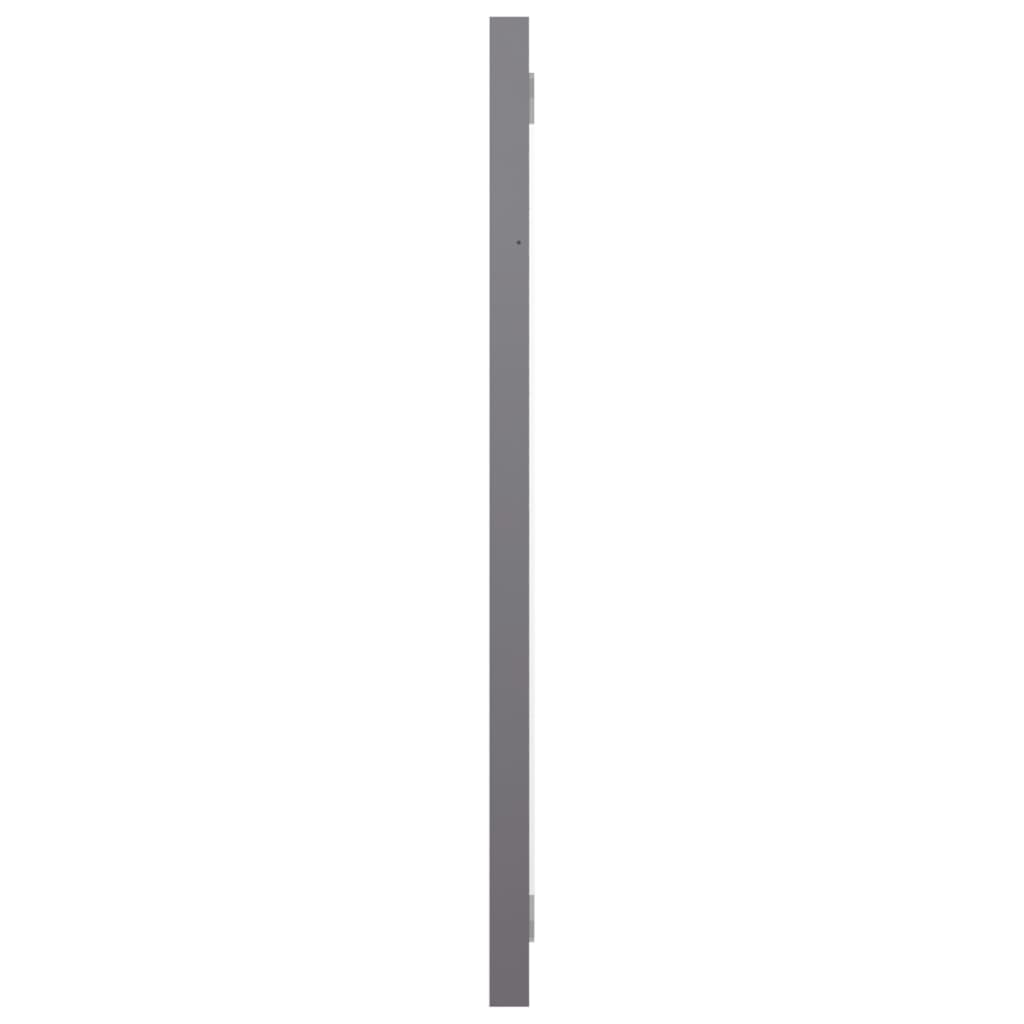 vidaXL badeværelsesspejl 60x1,5x37 cm spånplade grå højglans