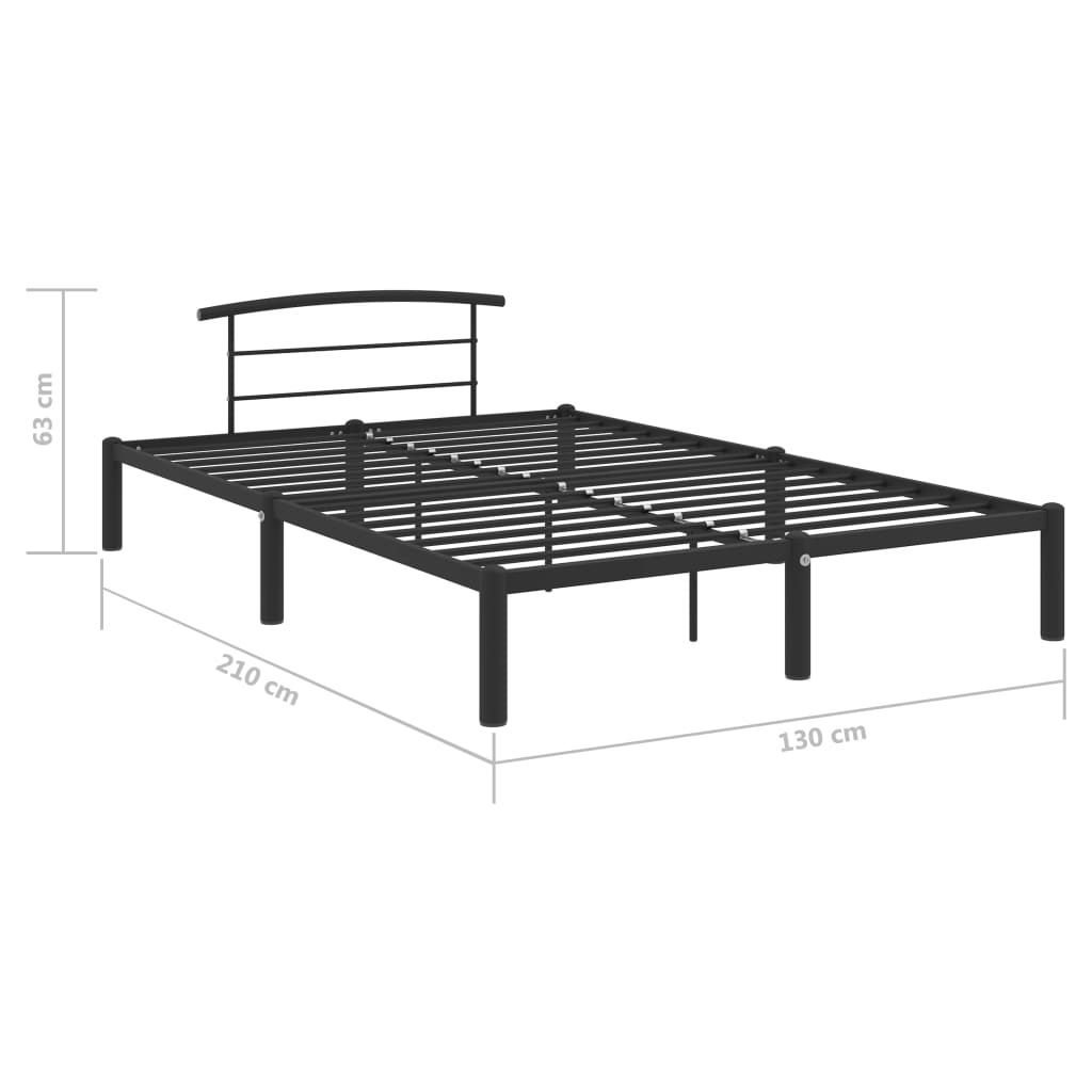 vidaXL sengestel 120x200 cm metal sort