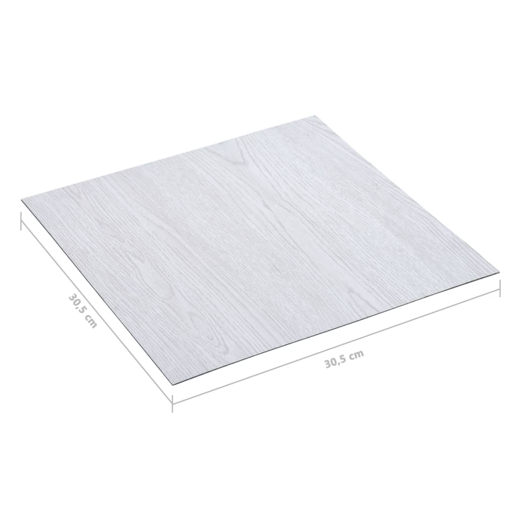 vidaXL selvklæbende gulvbrædder 5,11 m² PVC hvid