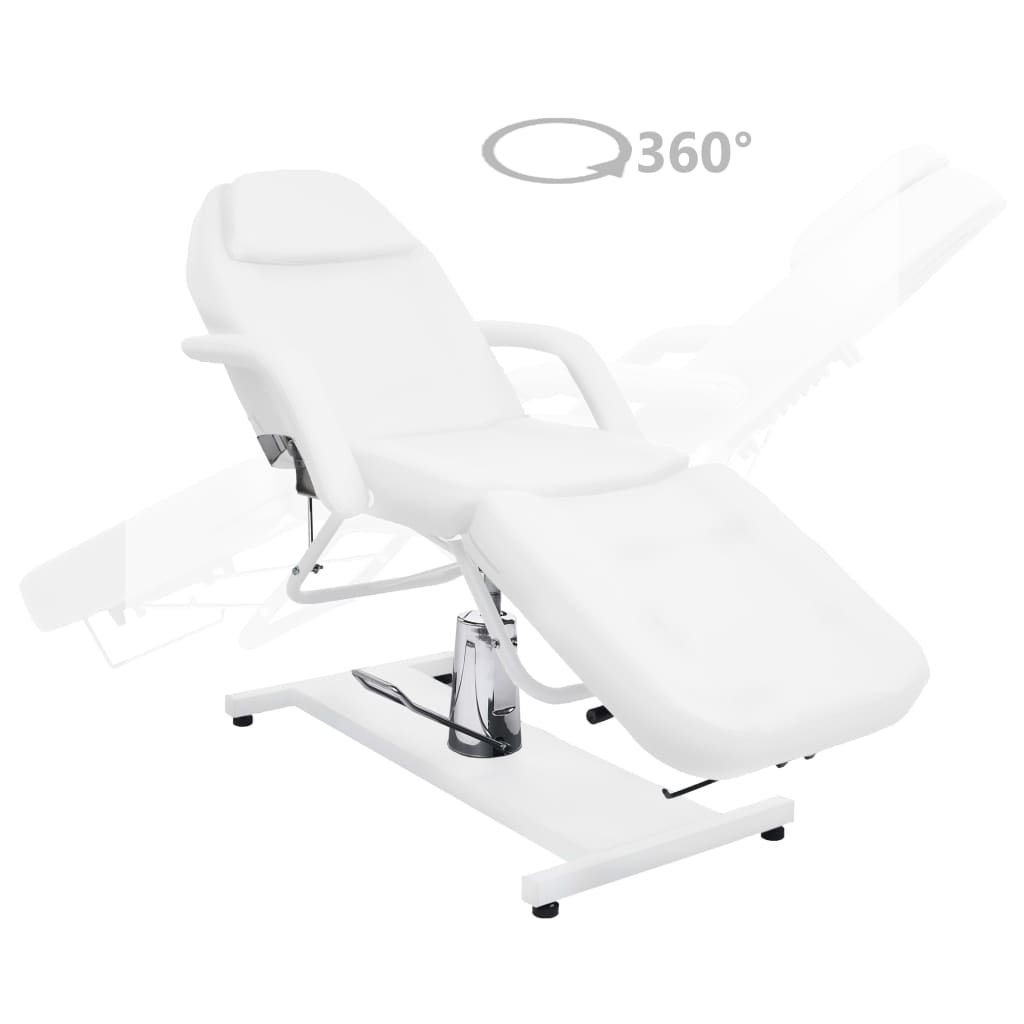vidaXL massagebord 180x62x(87-112) cm hvid