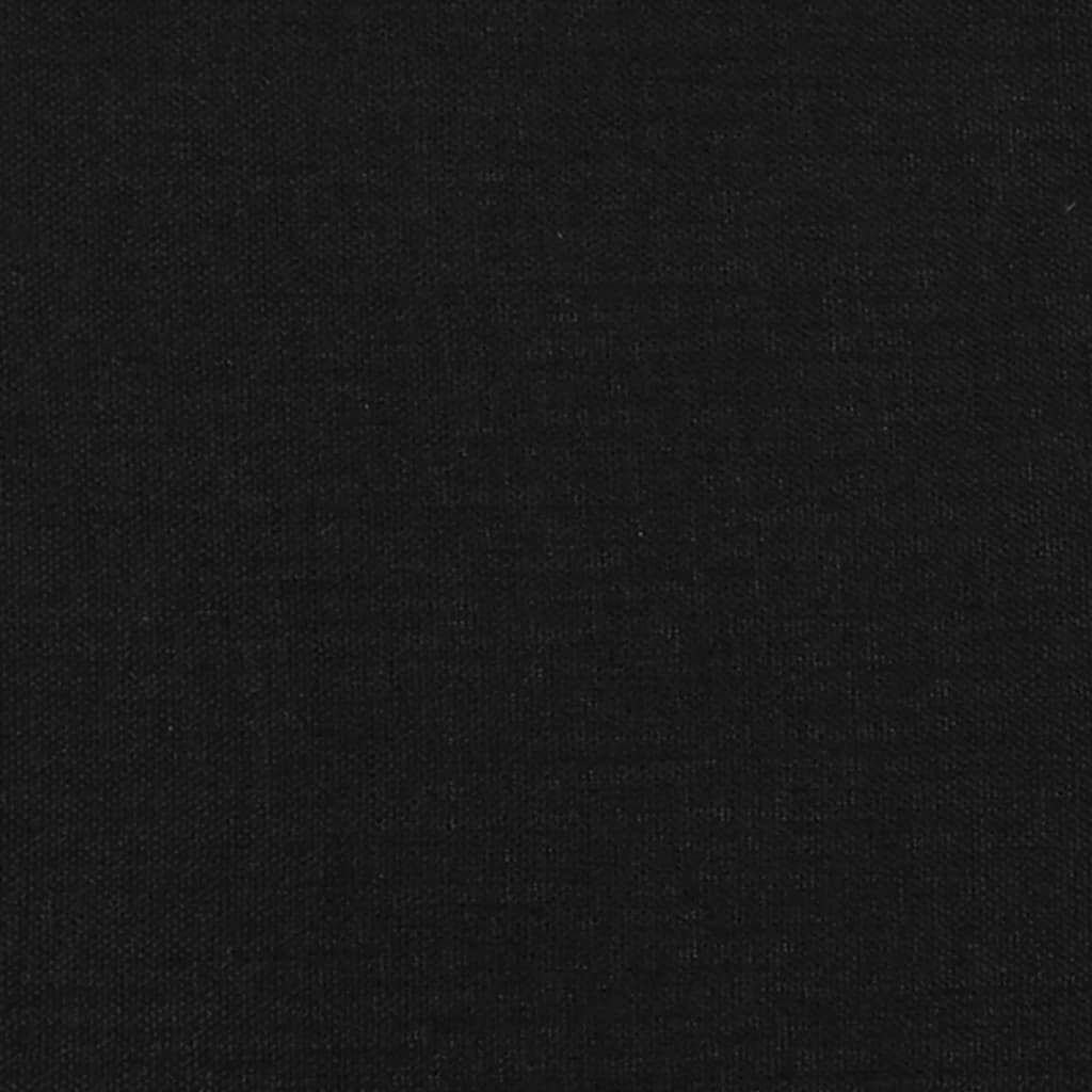 vidaXL sengegavl med kanter 183x16x118/128 cm stof sort