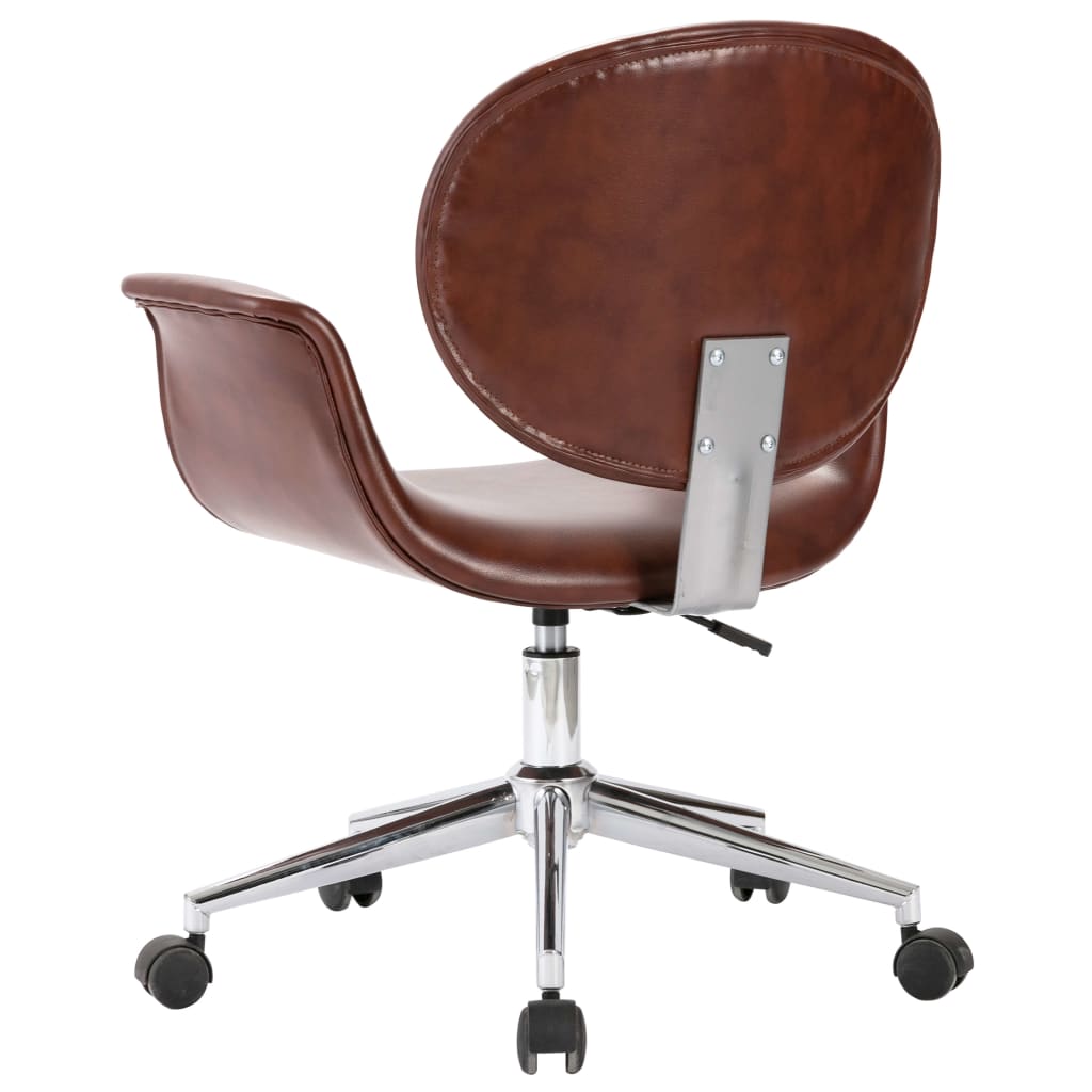 vidaXL drejelig spisebordsstol kunstlæder brun